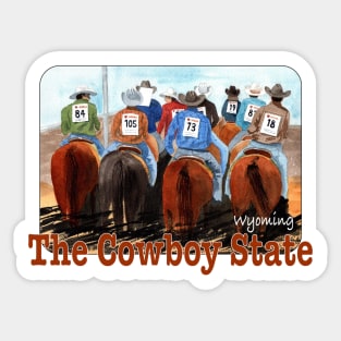 Wyoming, The Cowboy State Sticker